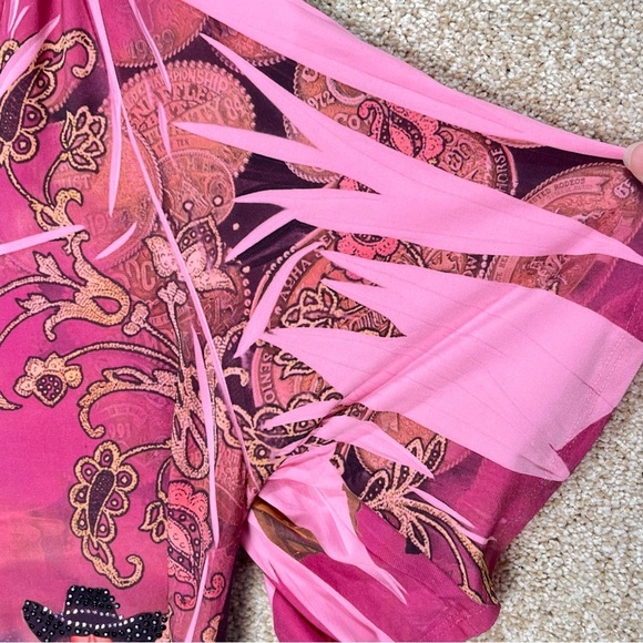 Imperfect cowgirl top western country tunic bling top 90s Y2K artsy rodeo tunic - Picture 4 of 16